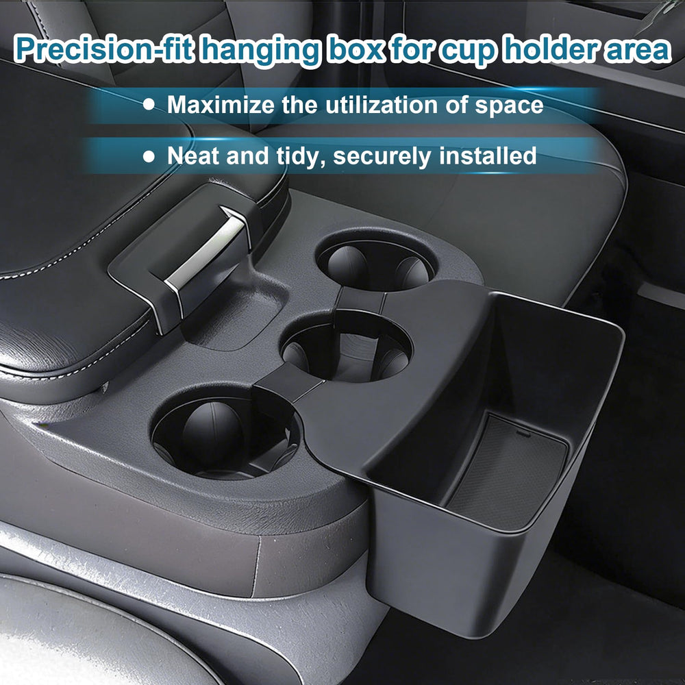 RAVOTOM side profile showing U-shaped hook securely fitting cup holder rim