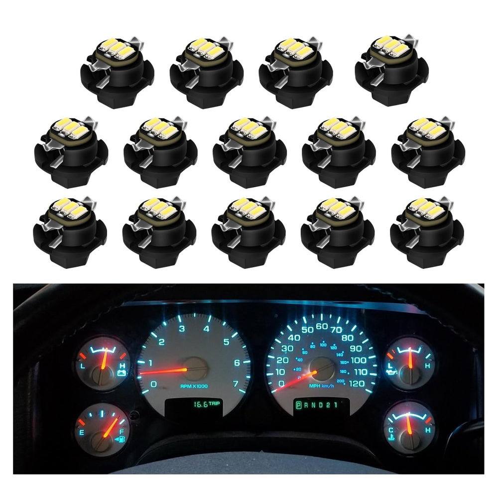 RAVSOFT front view of instrument cluster showing brighter white gauges and improved visibility