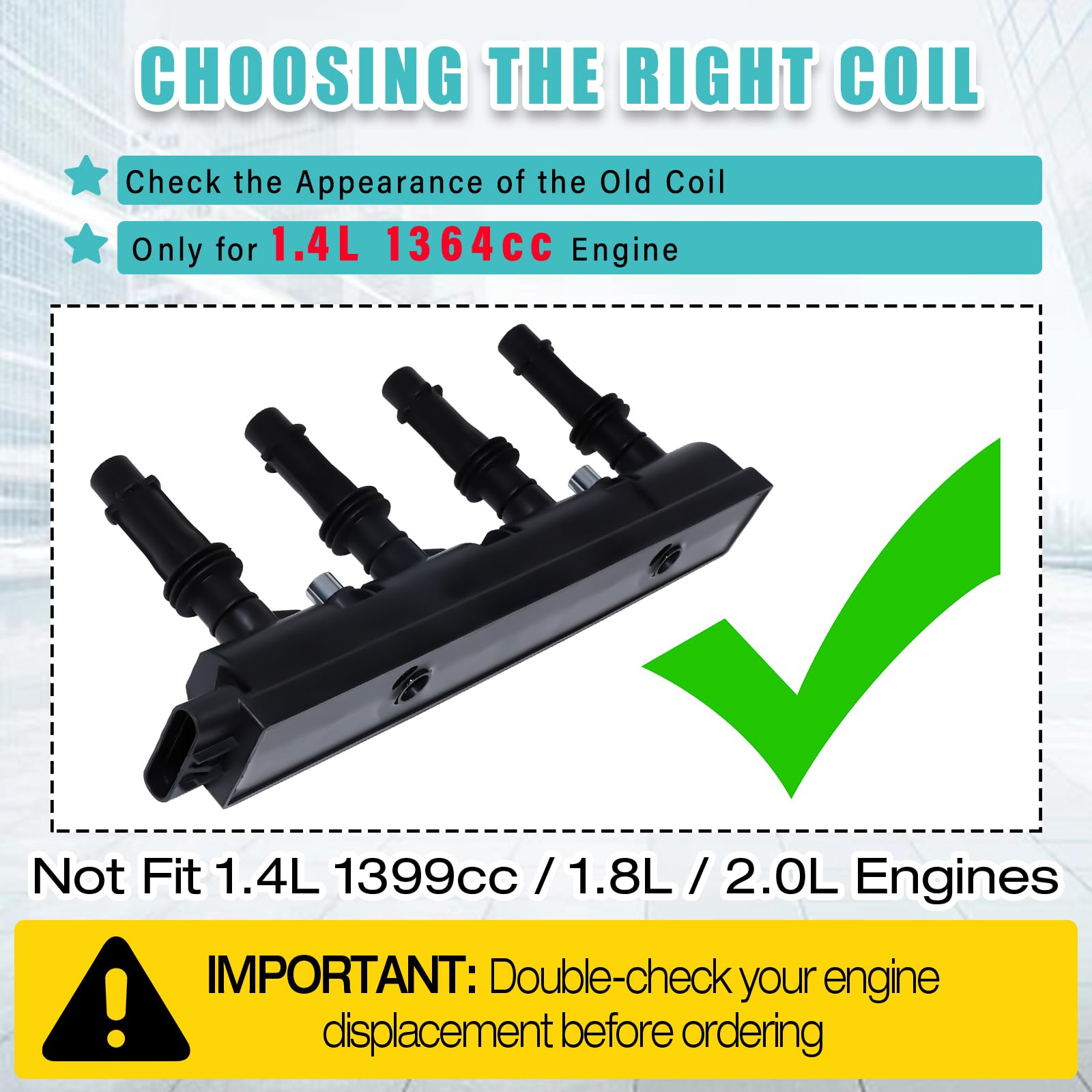RAWOK ignition coil installed on Chevy engine delivering reliable ignition performance