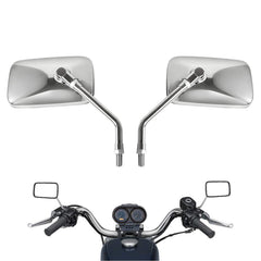 Rawsomes chrome front mirror showing clear rear view and durable housing