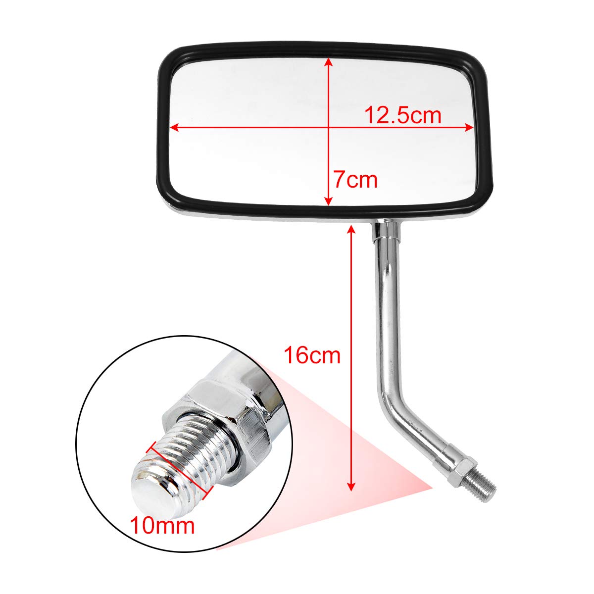 Rawsomes mirror on scooter in city commute enhancing rear monitoring
