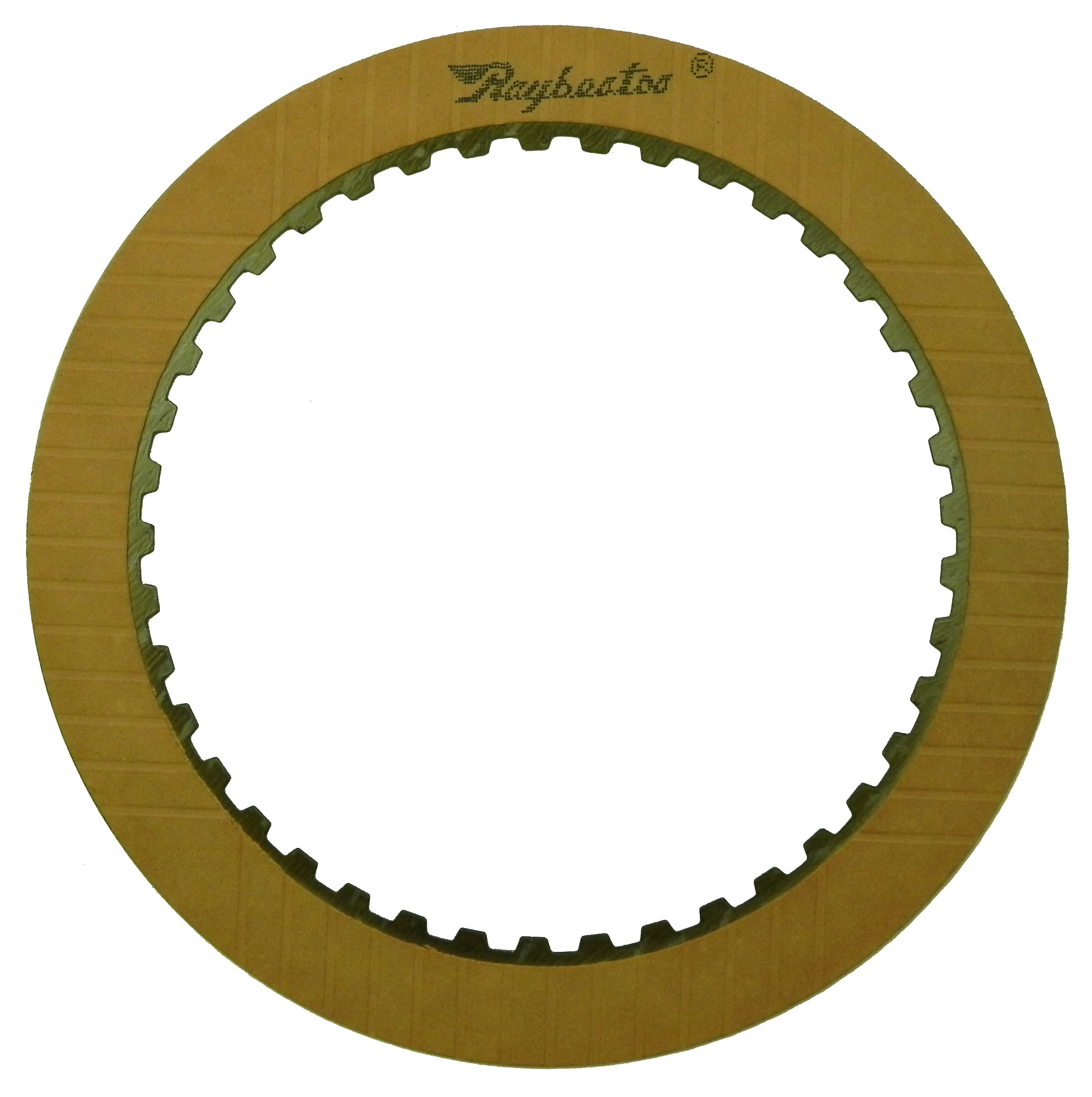 Raybestos clutch pack beside ruler illustrating compact size and correct dimensions