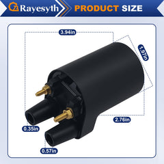 Rayesyth ignition coil close-up showing windings and insulation for reliable spark