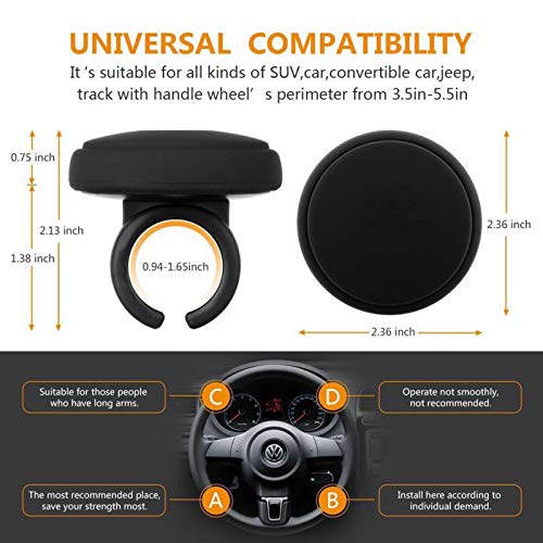 Rayfun installed on steering wheel demonstrating improved one-hand handling