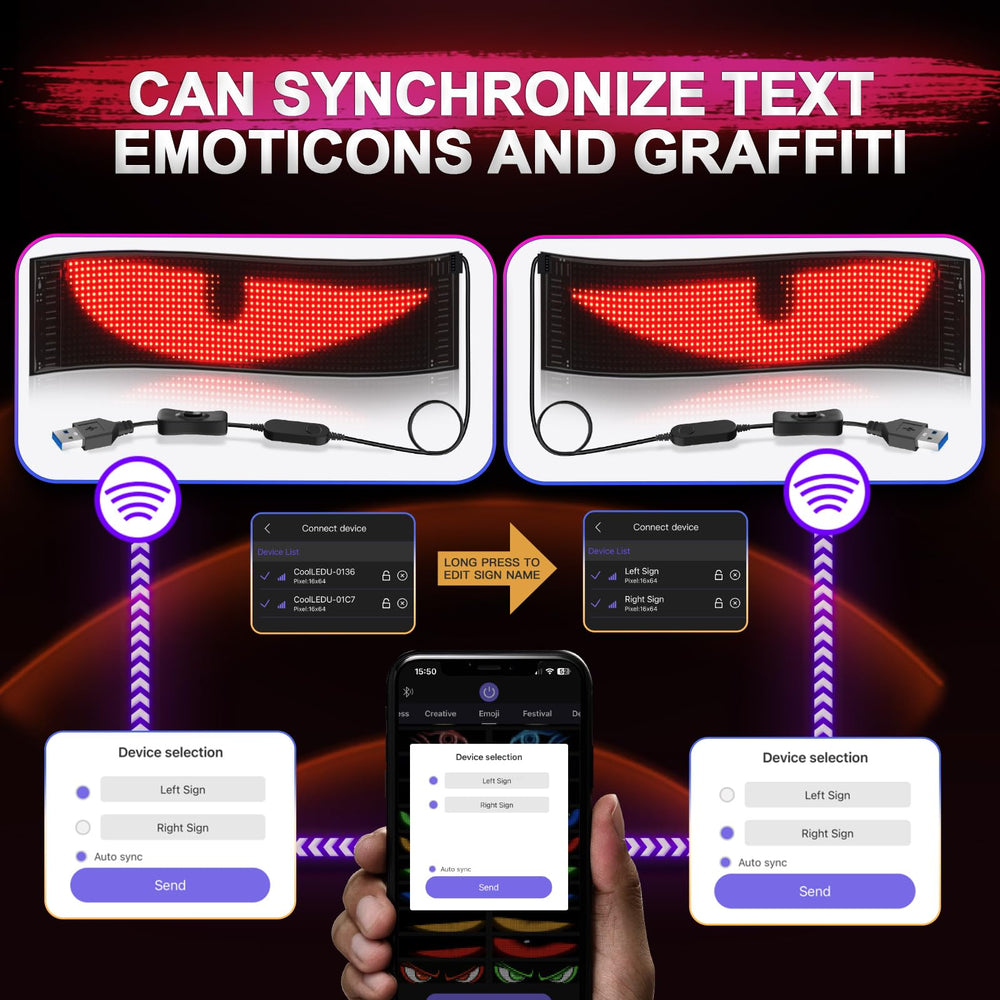 Rayhome installed on windshield demonstrating clear animated eyes and visibility benefit