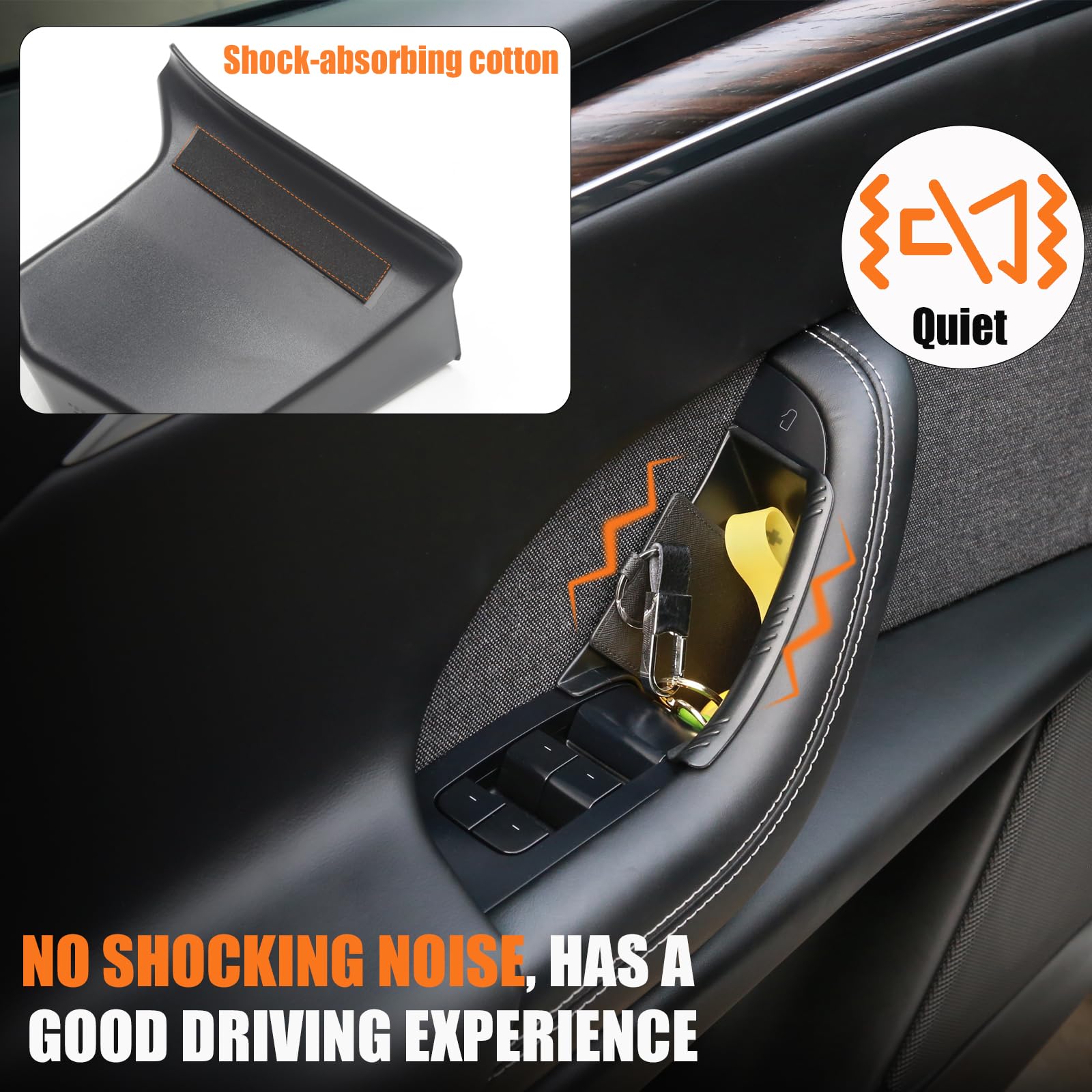 RAZOVEYI lifestyle shot in Model X interior enhances cabin organization