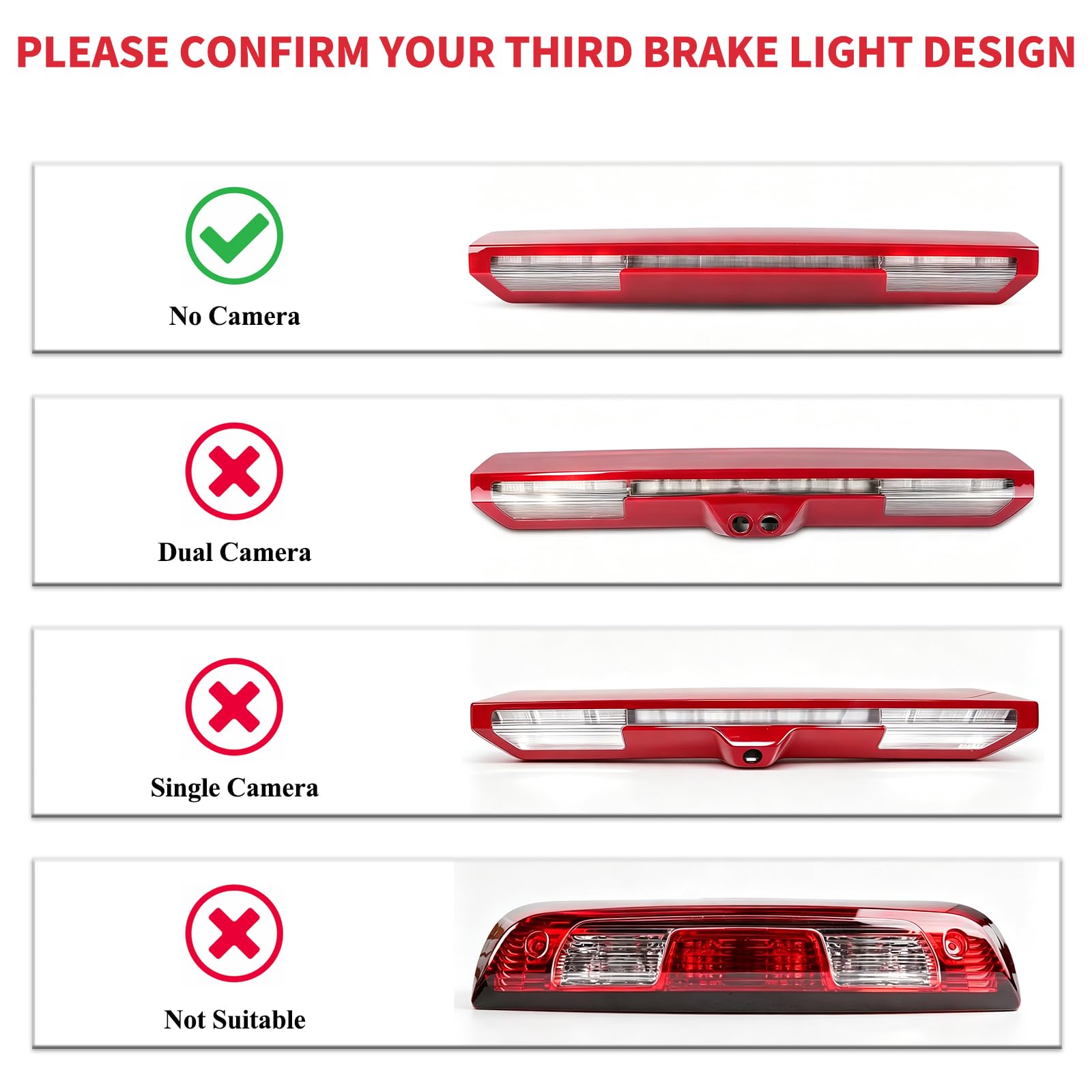RAZPOY third brake light cover close-up showing edge fit and clean contour benefits