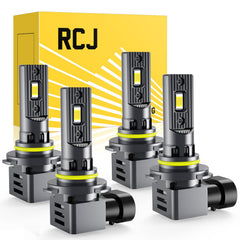 RCJ front view of 9005 and 9006 bulbs showing compact design and easy fit