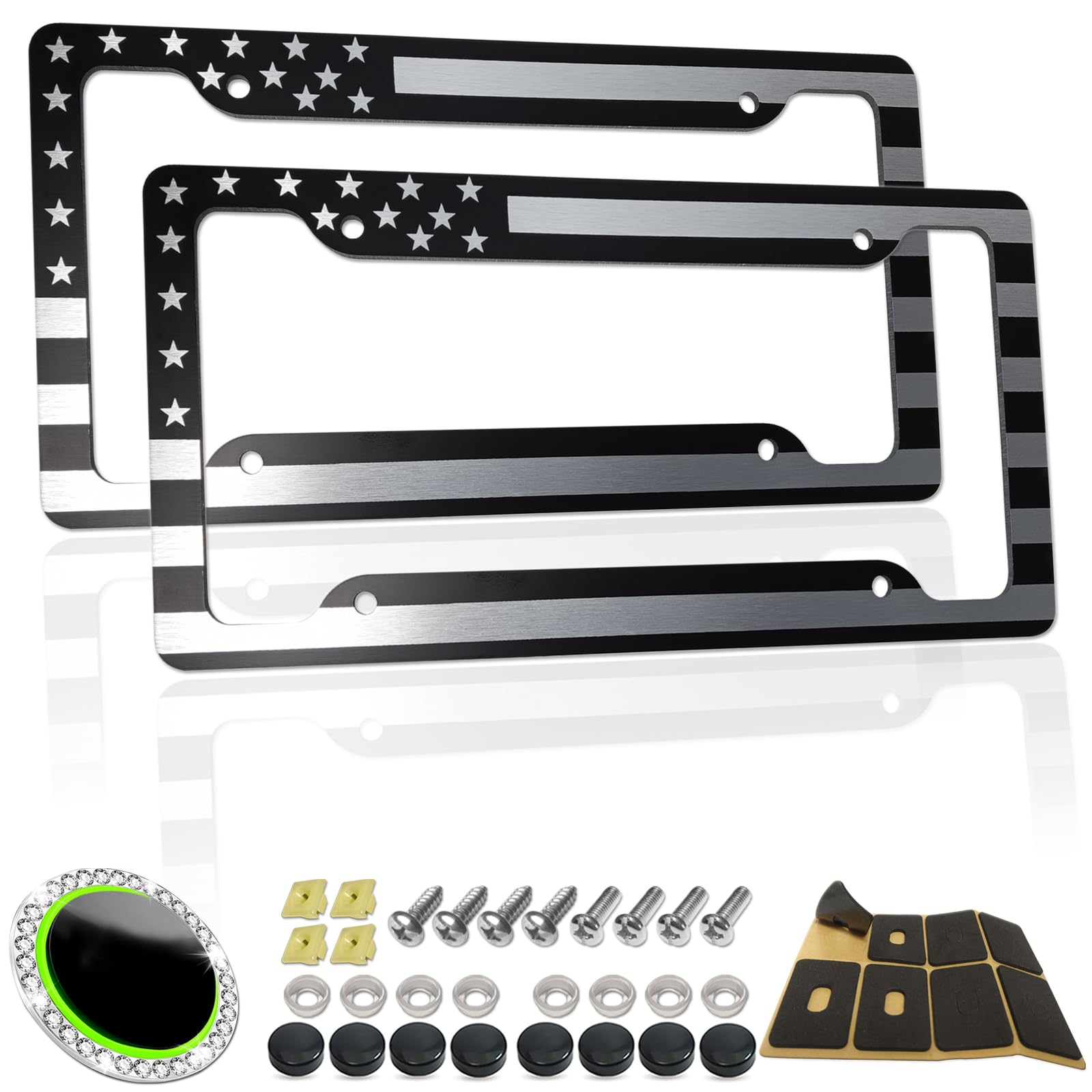 RCKJNJ front view of frame showing patriotic black flag design and clean finish