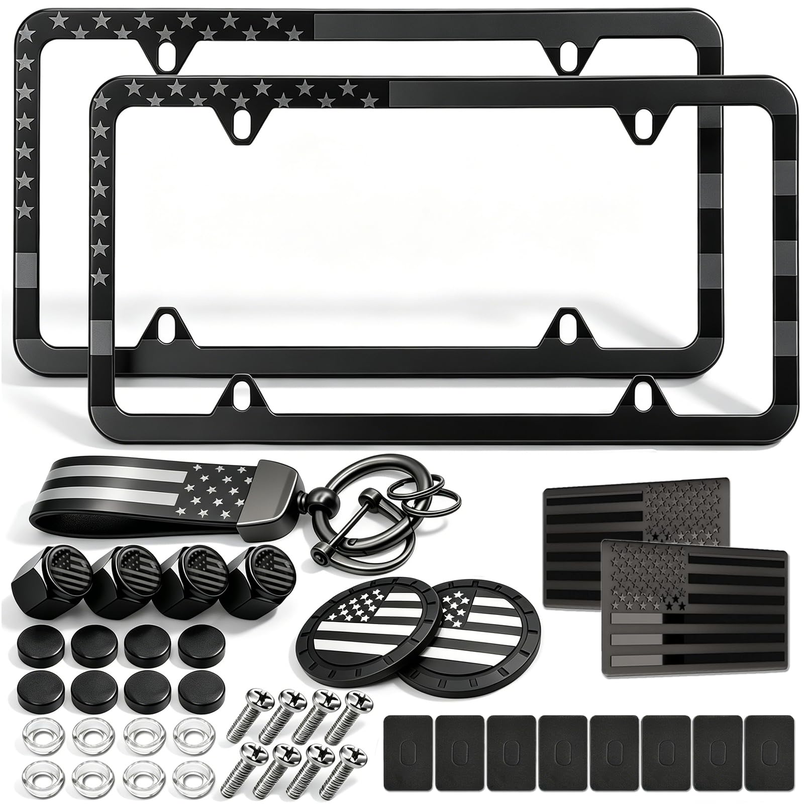 RCKJNJ front view flag frame showing bold patriotism and durable finish