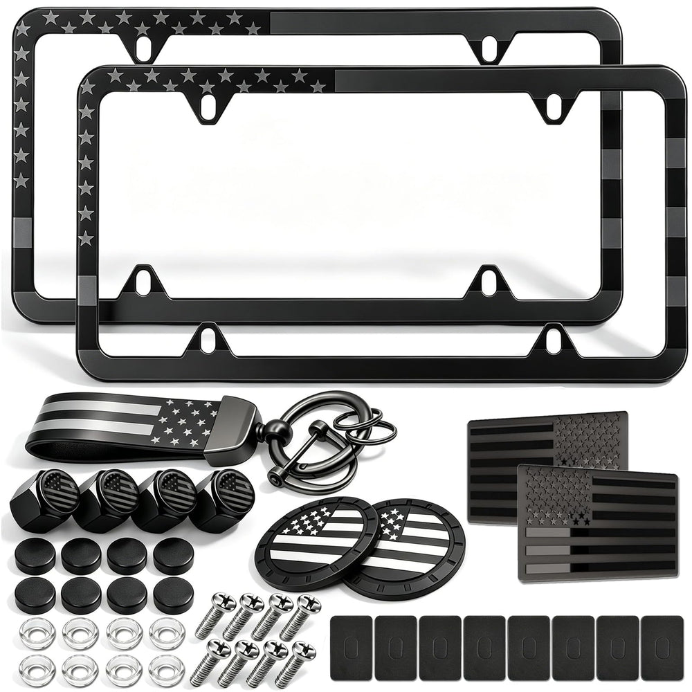 RCKJNJ front view flag frame showing bold patriotism and durable finish