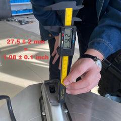 RebarTech mounted on a tire changer demonstrating hands-free access benefit