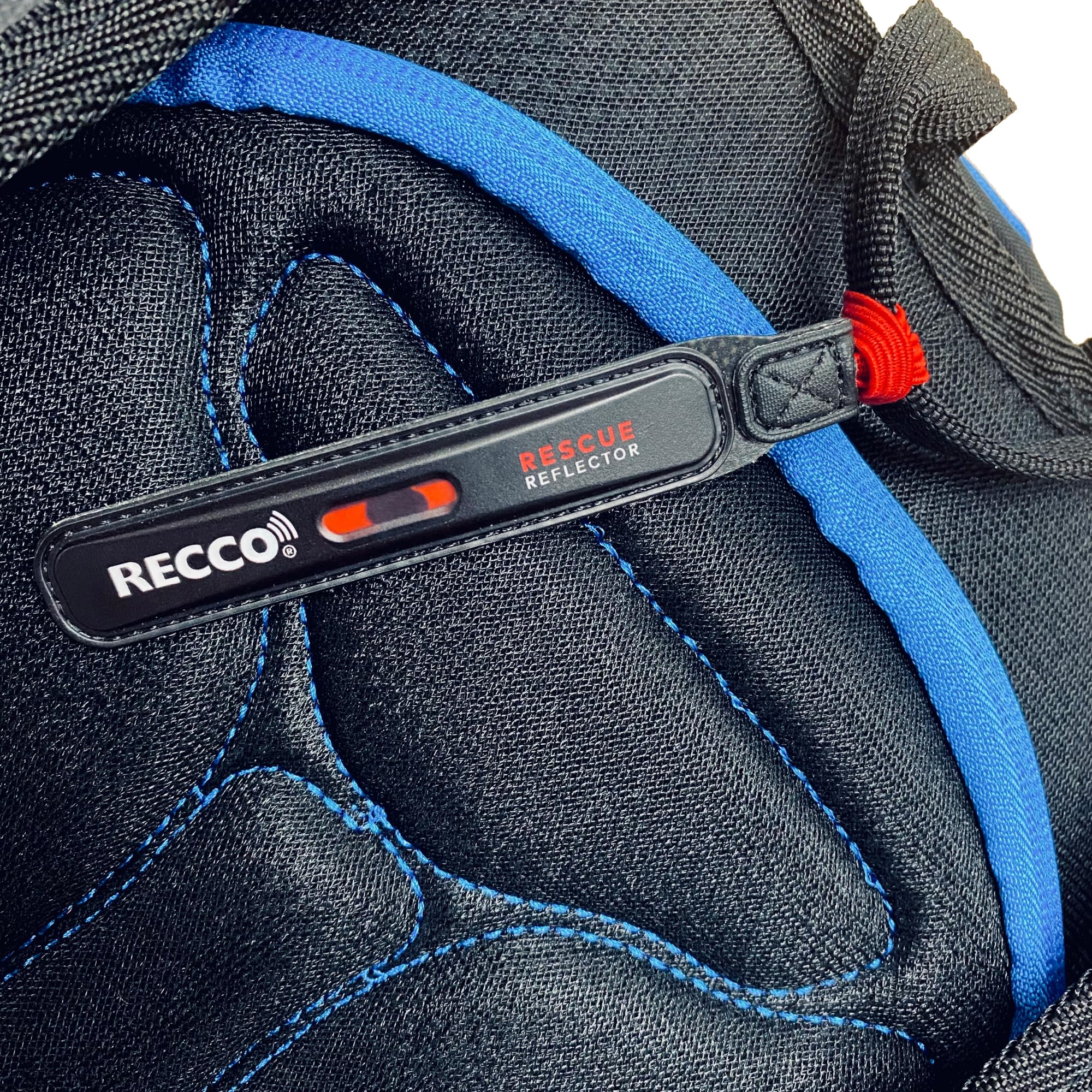 RECCO reflector close hardware detail highlighting durable build and reliability