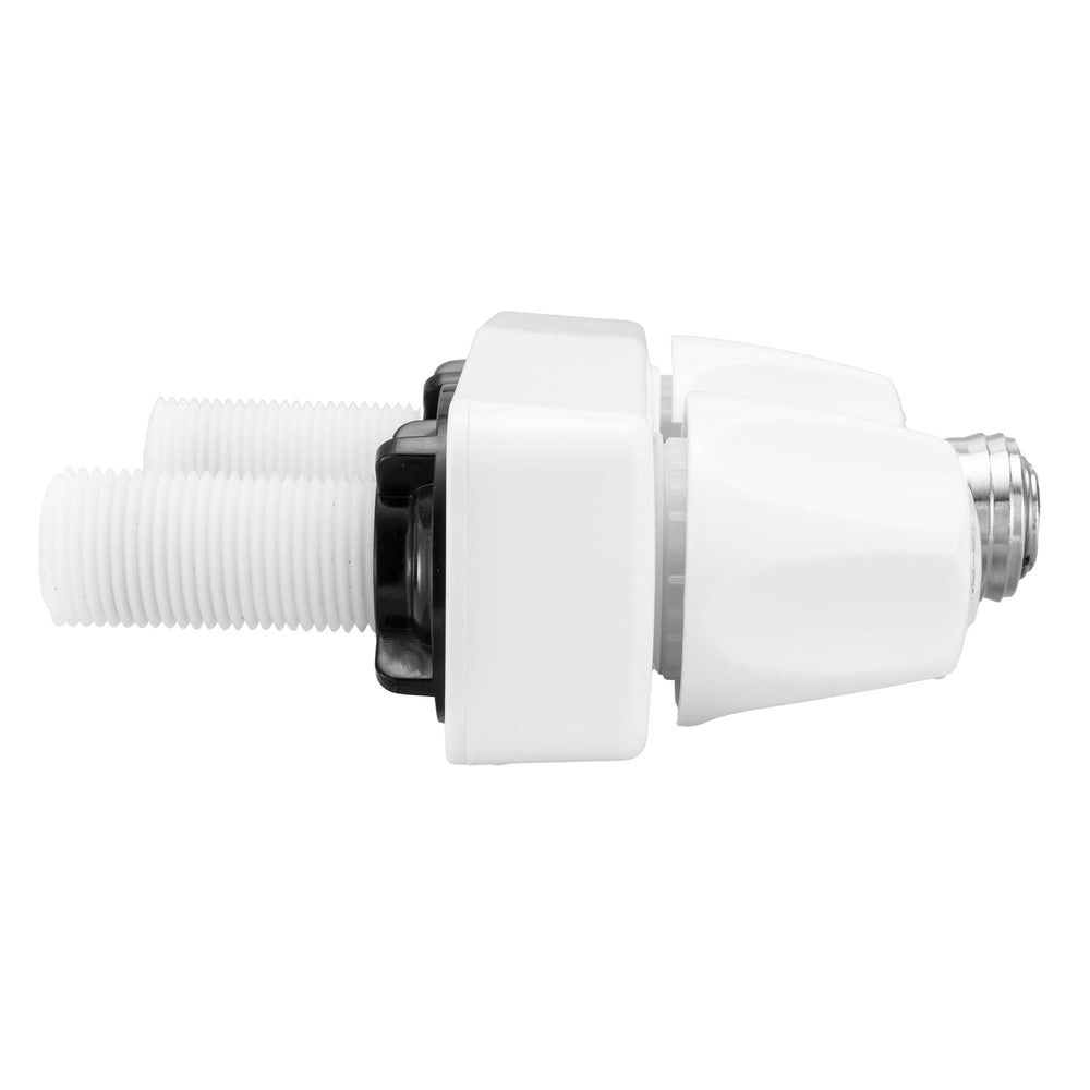 RecPro faucet mounted on RV exterior demonstrating outdoor use convenience