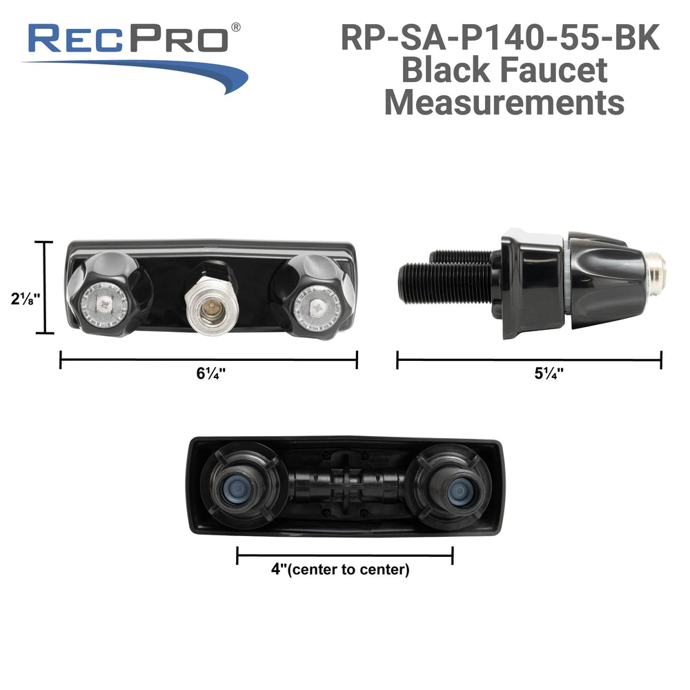 RecPro faucet installed in RV outdoor kitchen for easy dishwashing and cleanup