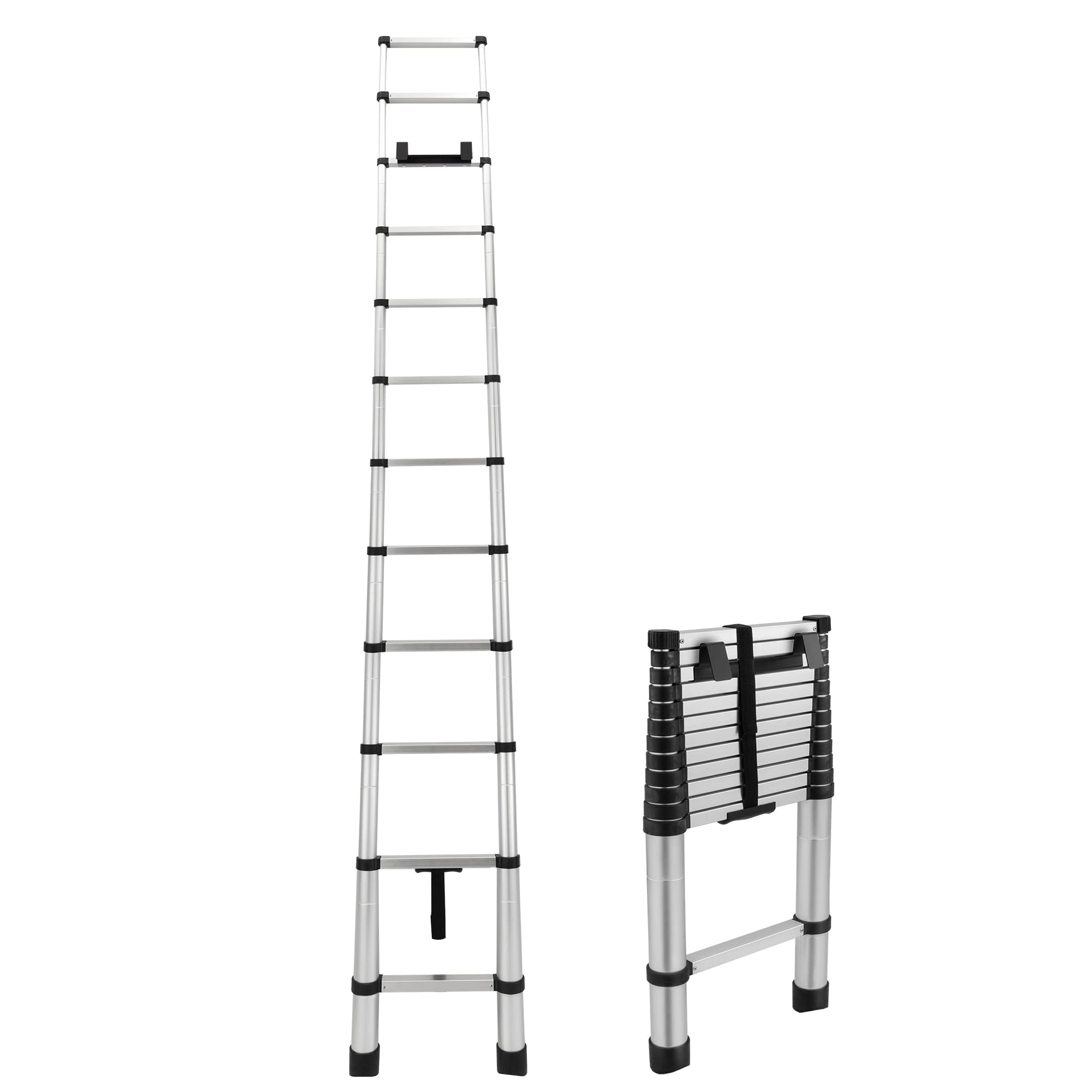 RecPro front view ladder mounted on RV showing secure fit and convenience