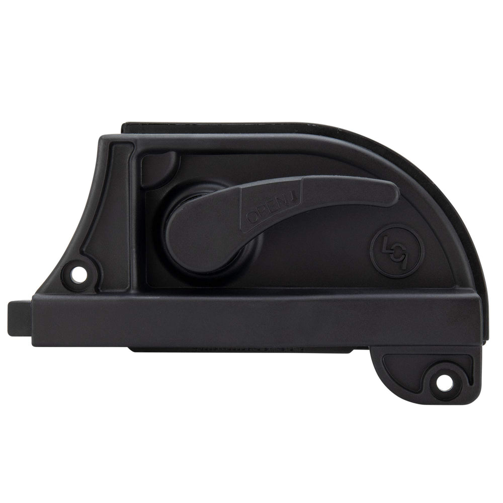 RecPro side profile of latch showing low-profile fit for reduced snagging