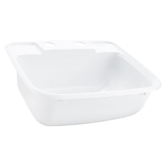 RecPro white rectangular sink front view showing clean design and compact footprint