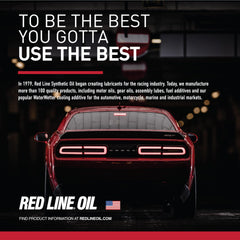 Red Line bottle next to a differential during service showing protection for hypoid gears