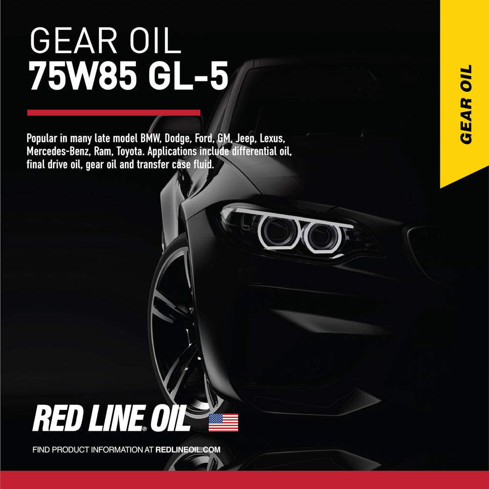 Red Line pouring gear oil into fill hole demonstrating easy application and fast lubrication