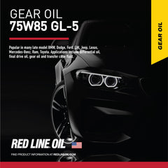 Red Line pouring gear oil into fill hole demonstrating easy application and fast lubrication