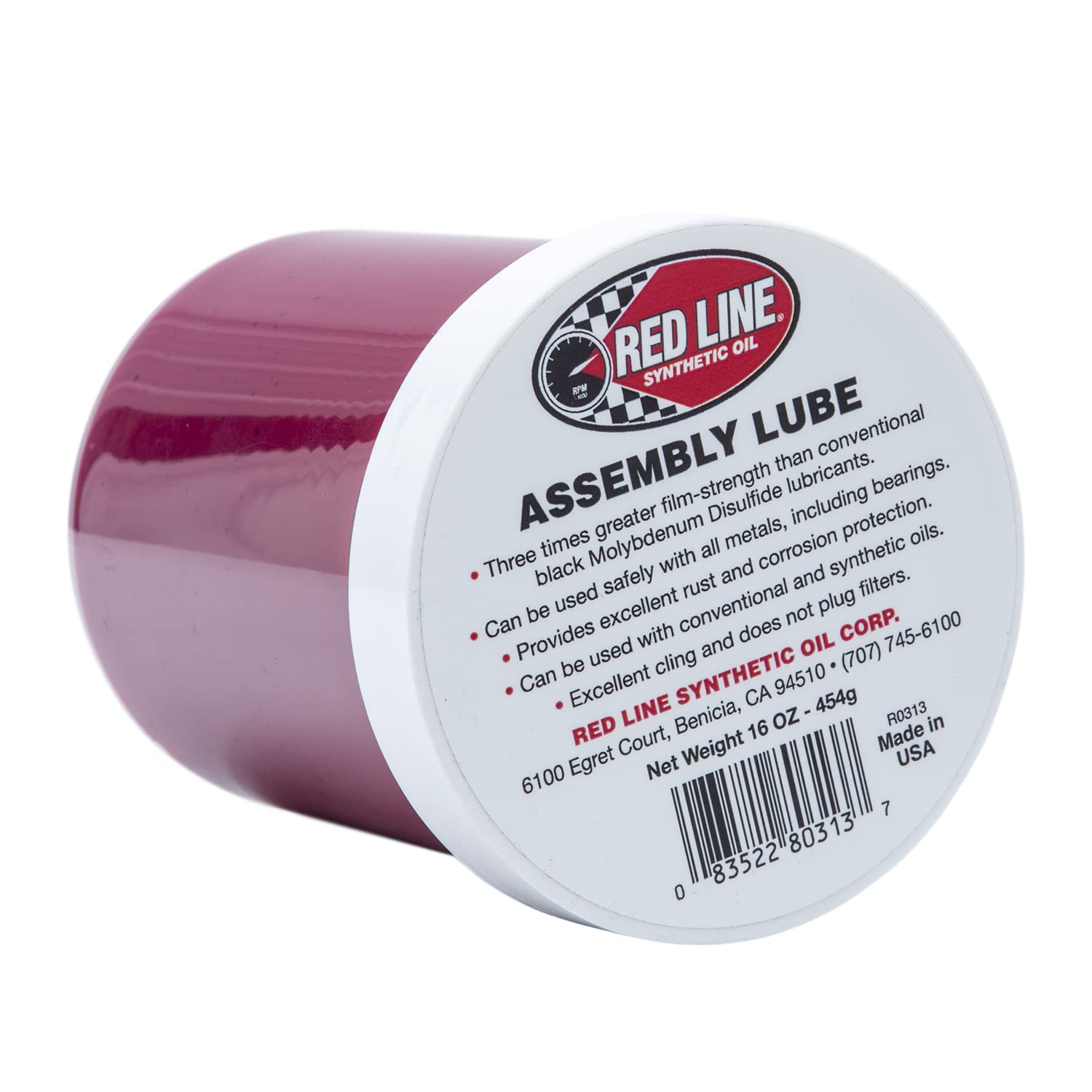 Red Line 80313 jar front view showing label and 16-ounce size for clear identification and storage benefit