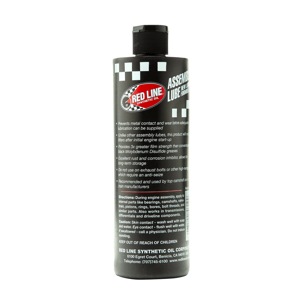 Red Line bottle open pouring liquid lube for easy, mess-free application
