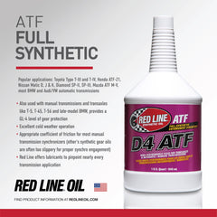 Red Line ATF pouring into transmission to show smooth flow and quick filling