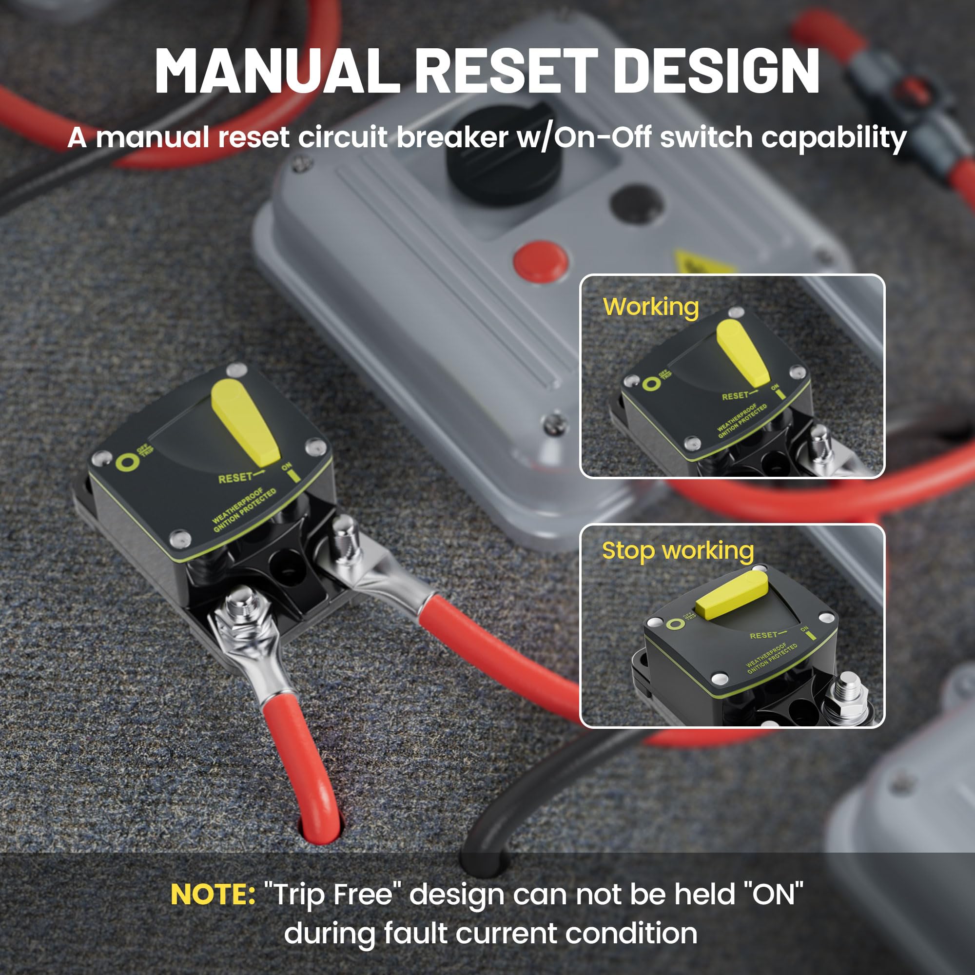 RED WOLF connected wiring showing scale and correct cable gauge advantage