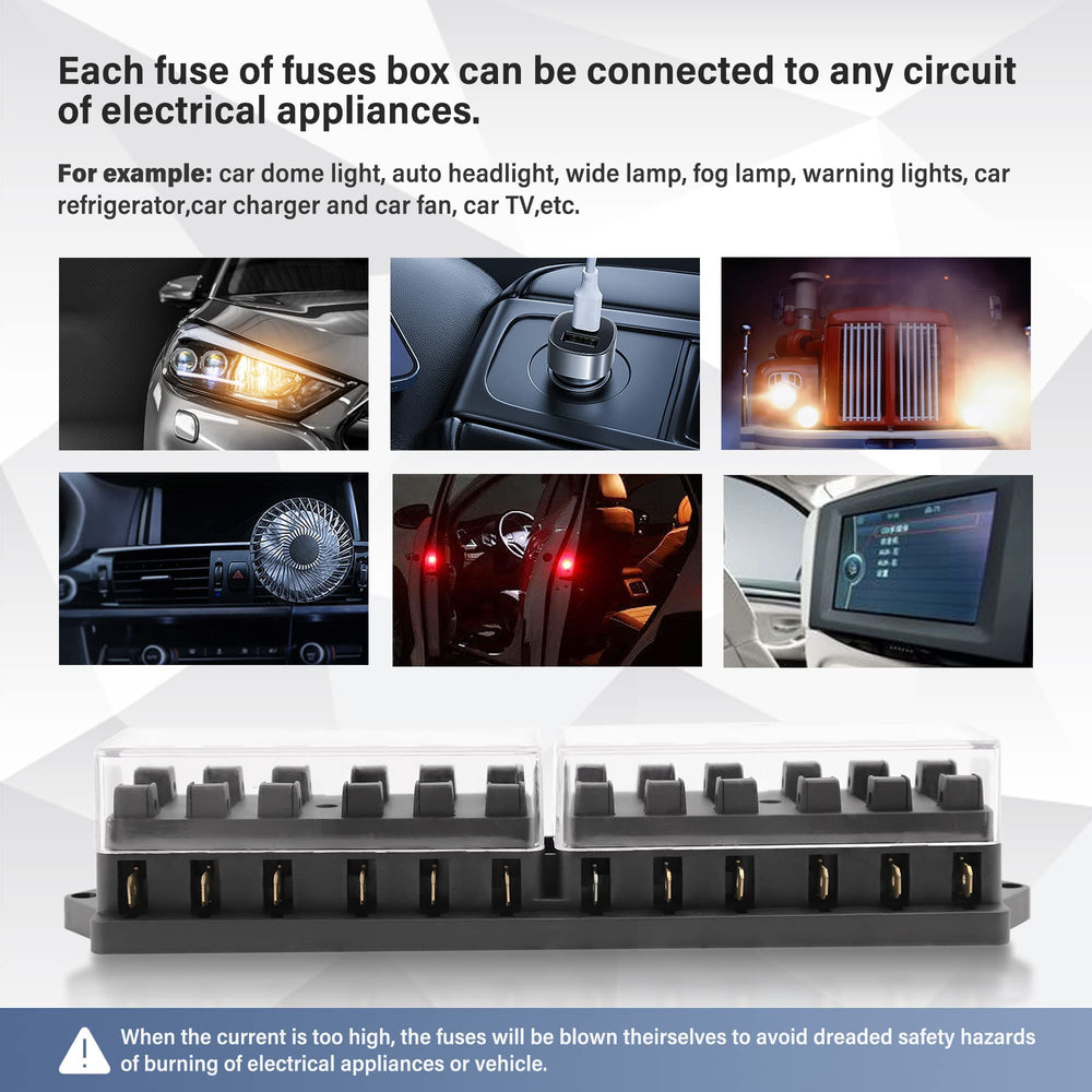 RED WOLF included 5A 10A 15A 20A fuses displayed for immediate use