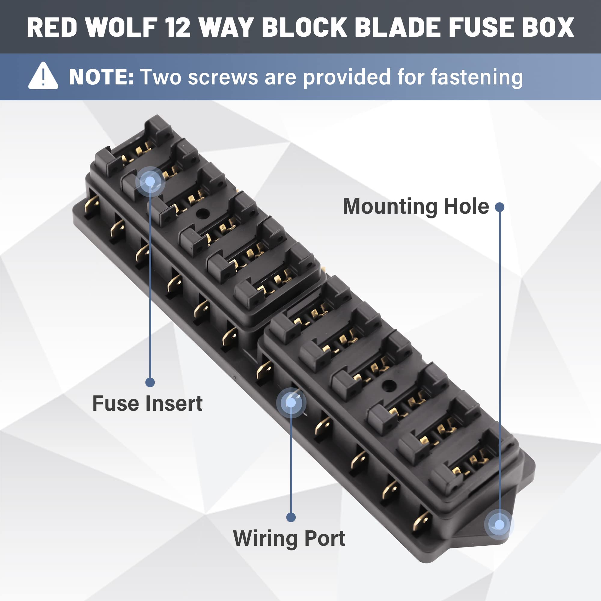 RED WOLF close-up of clear damp-proof cover protecting fuses