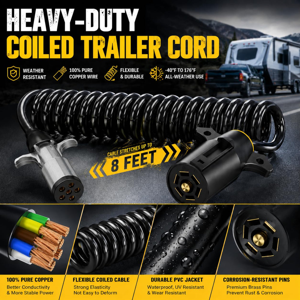 REDALAN coiled cable detail highlighting flexible, tangle-free design