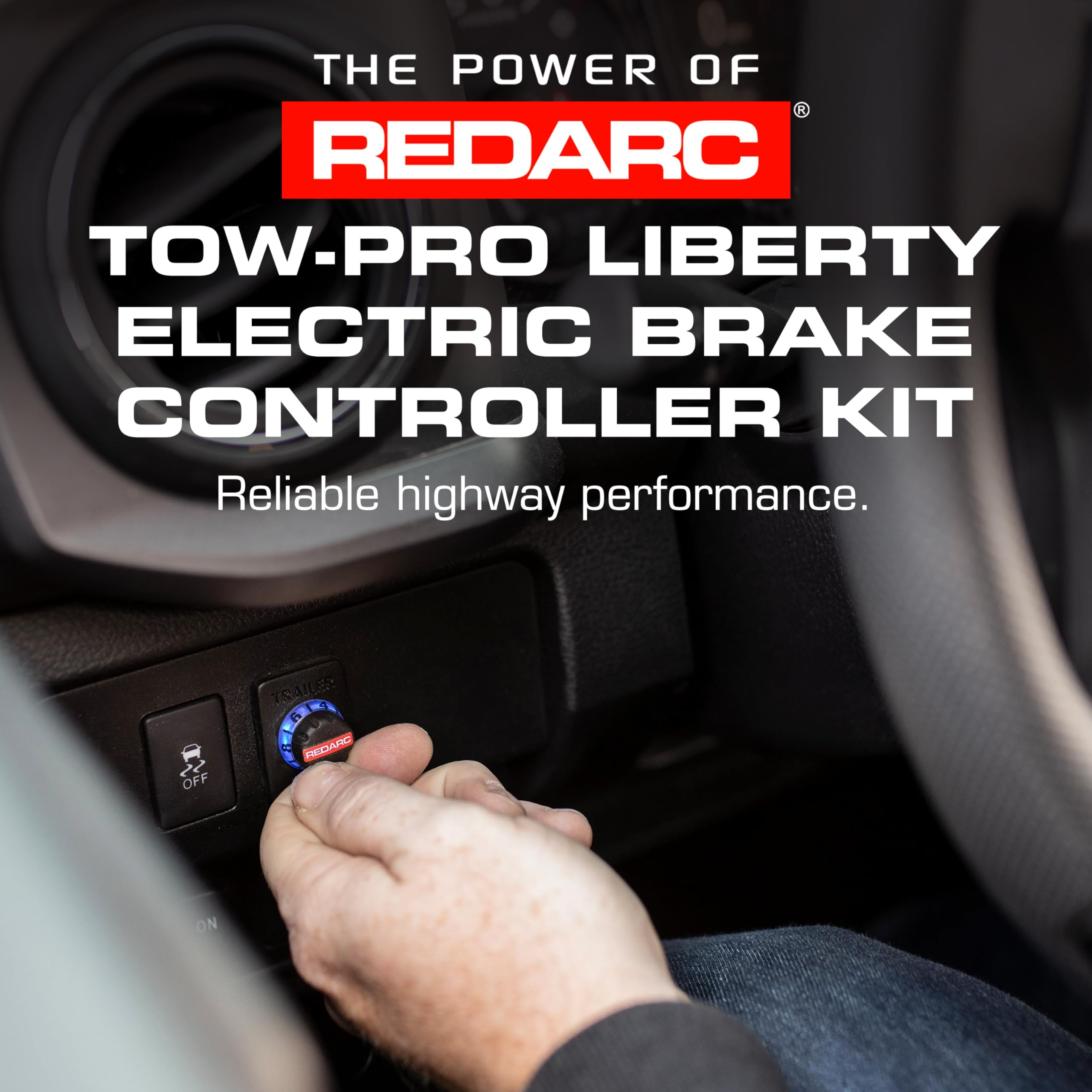 REDARC controller dial closeup offering clear adjustment and intuitive control benefit