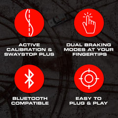 REDARC 6‑axis sensor closeup highlighting accurate proportional braking