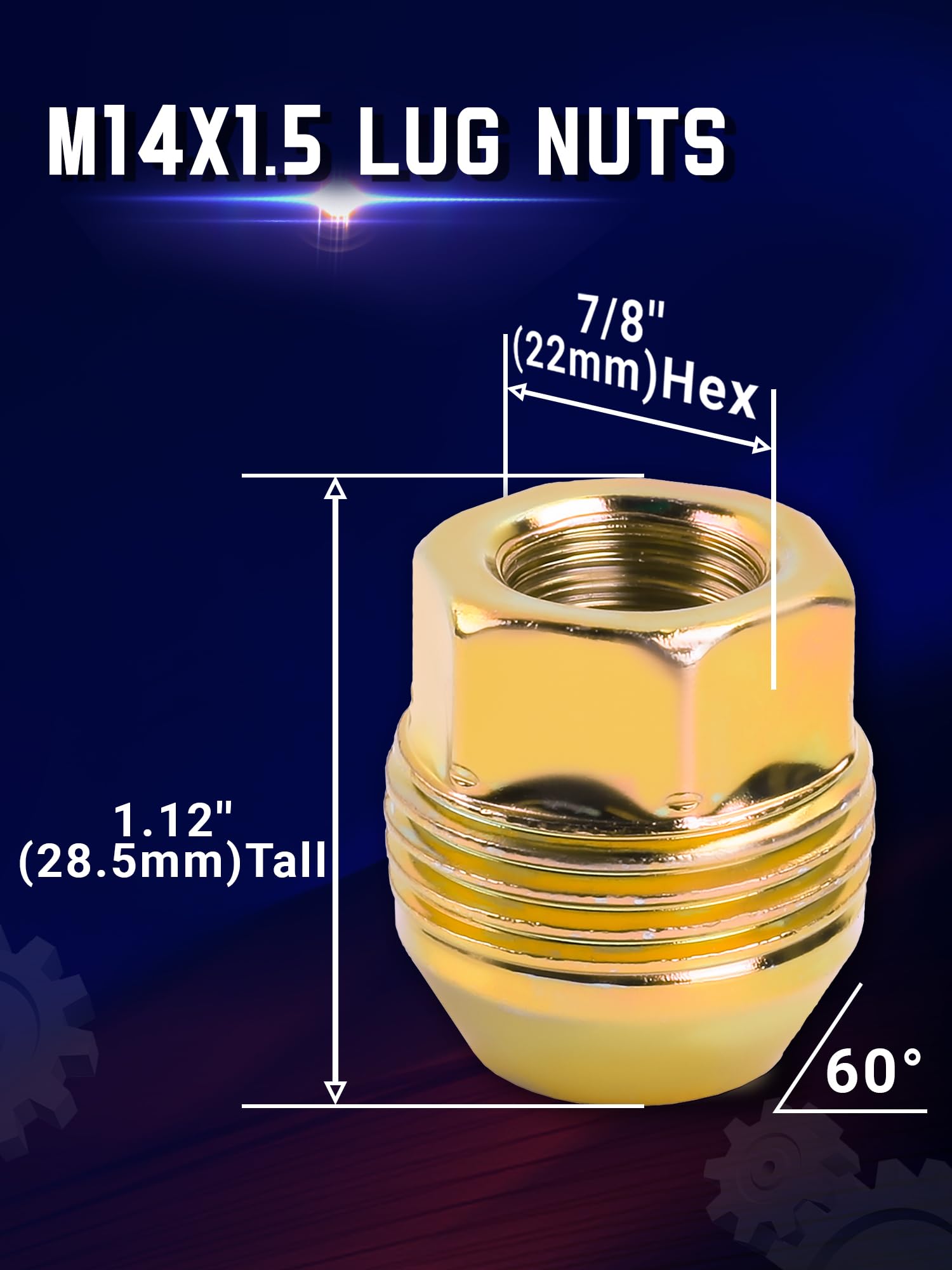 Reeauto close-up of external thread profile highlighting accurate M14x1.5 fit and strong engagement
