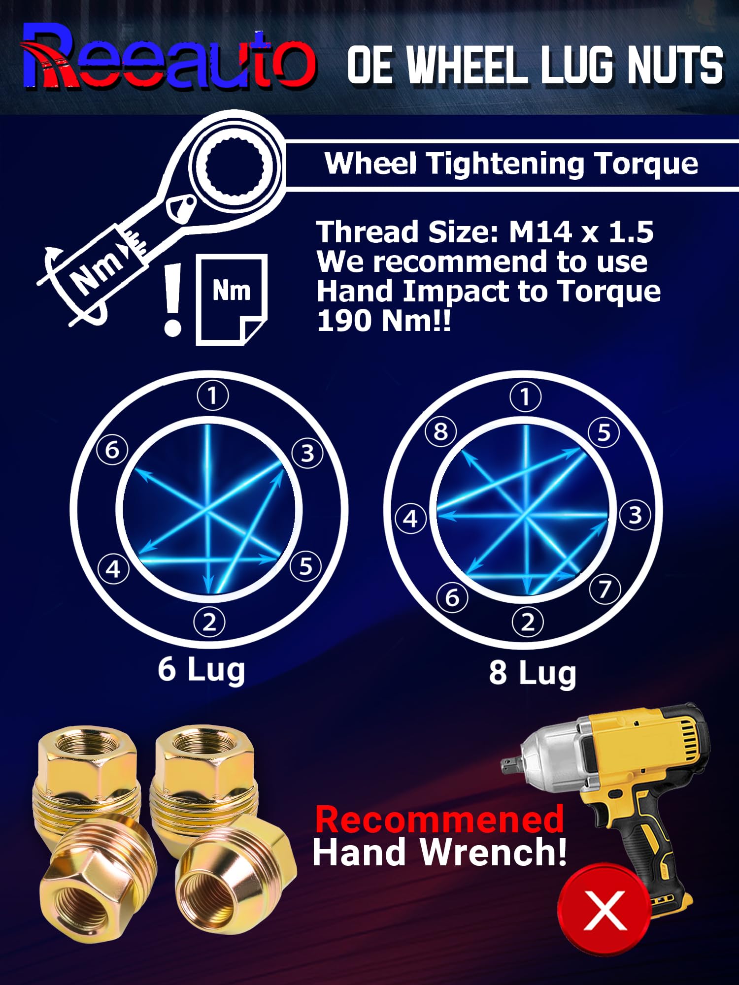 Reeauto open box showing 24-piece kit and included parts for quick wheel service