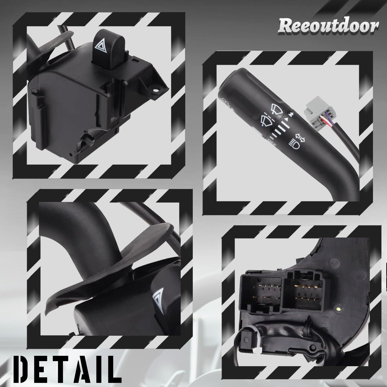 Reeoutdoor close-up of stalk controls and texture for confident operation