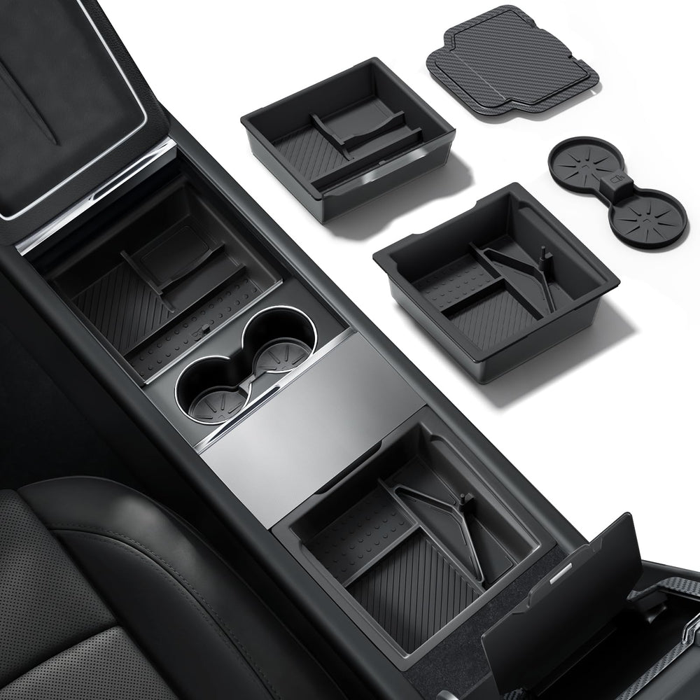 REEVAA front view of full console organizer showing clean fit and style