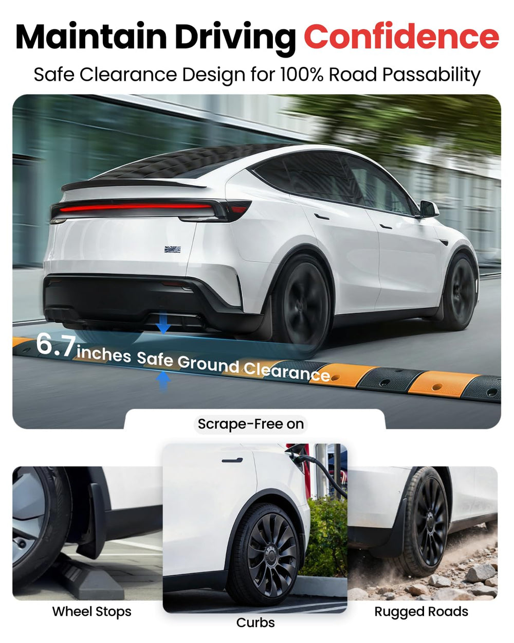 REEVAA mud flaps blocking gravel and road spray to protect paint