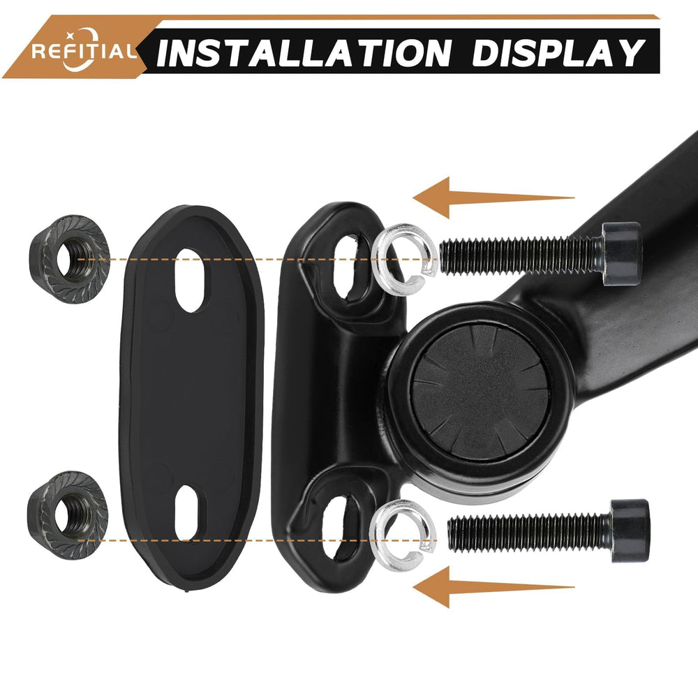 Refitial installation hardware layout with all included fasteners