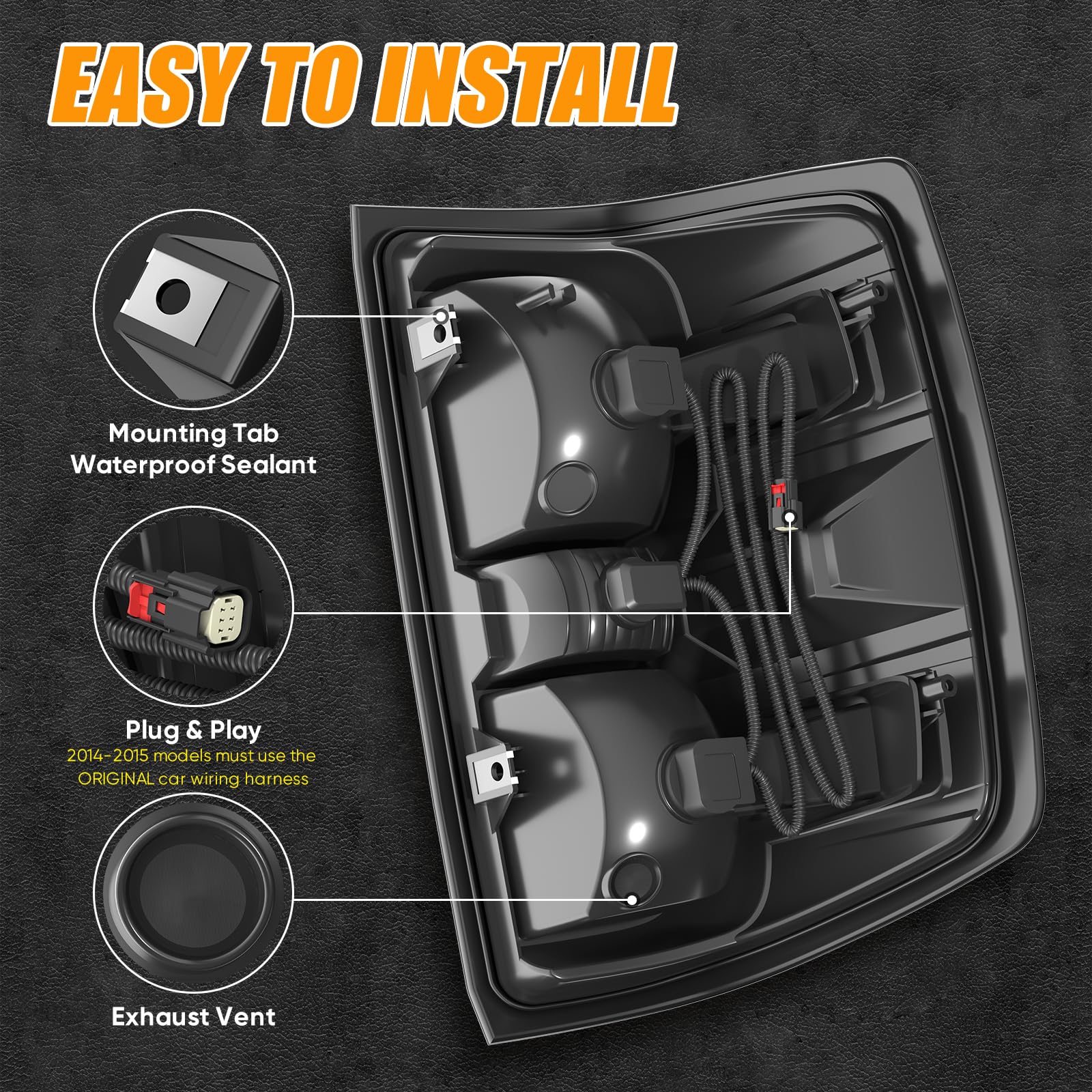 Reilauto tail light installed on truck rear, restores factory look and safe signaling