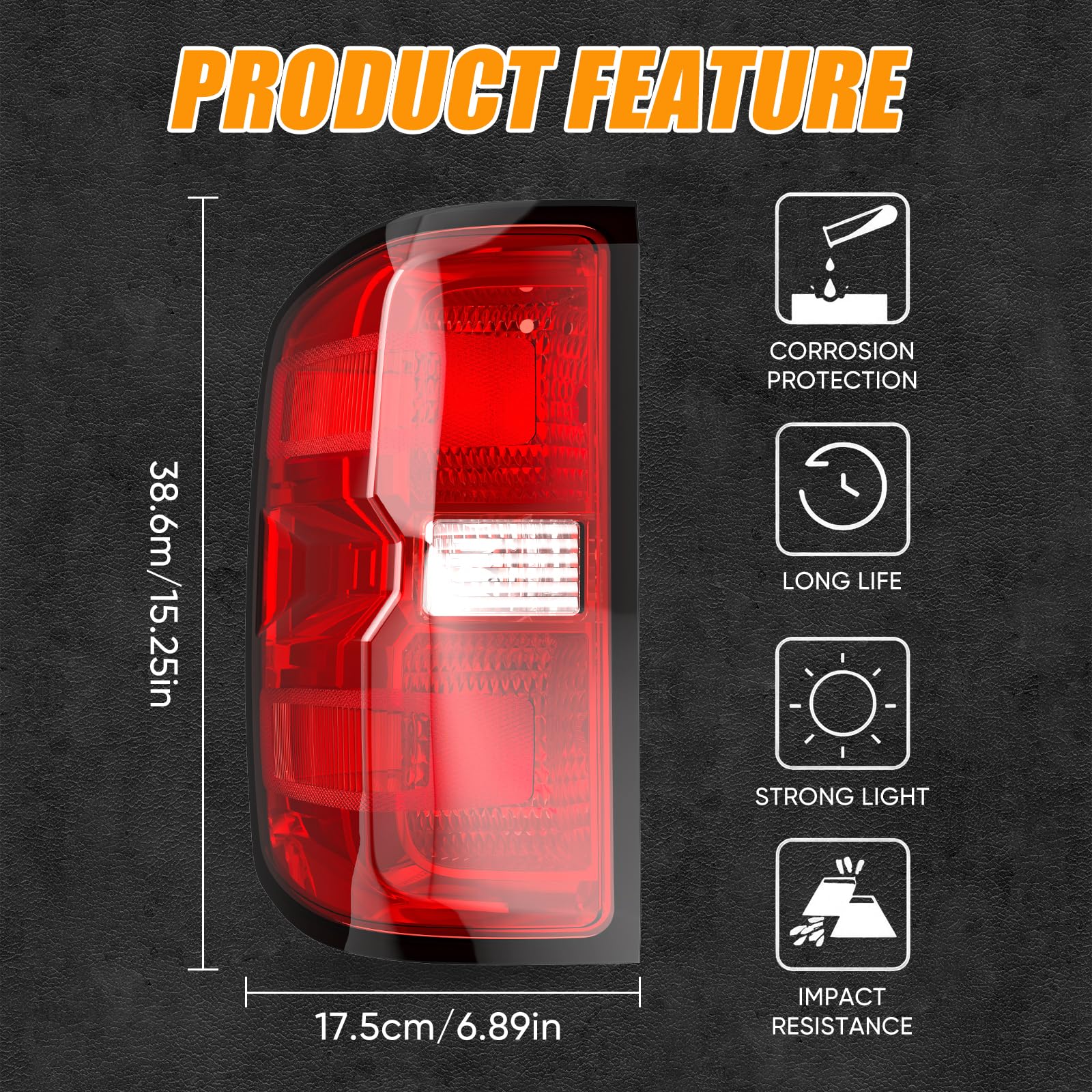 Reilauto tail light held in hand for scale, demonstrates compact fit and easy handling