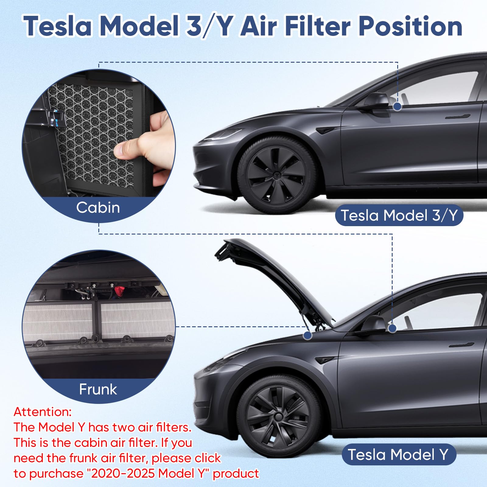 Reilauto filter next to ruler showing precise size for Tesla fitment