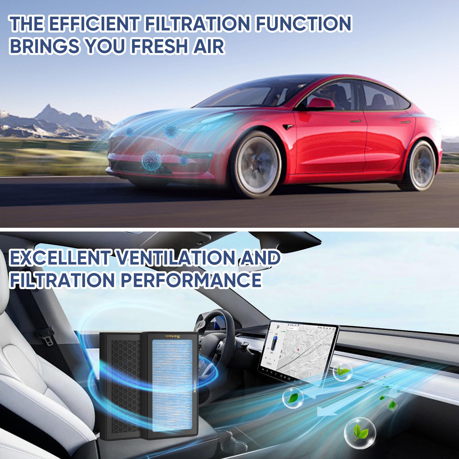 Reilauto lifestyle shot driving with cleaner cabin air and comfort