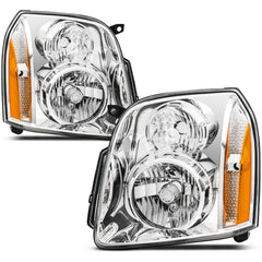 Reinko front view of headlight pair showing exact OEM-style fit and restored appearance
