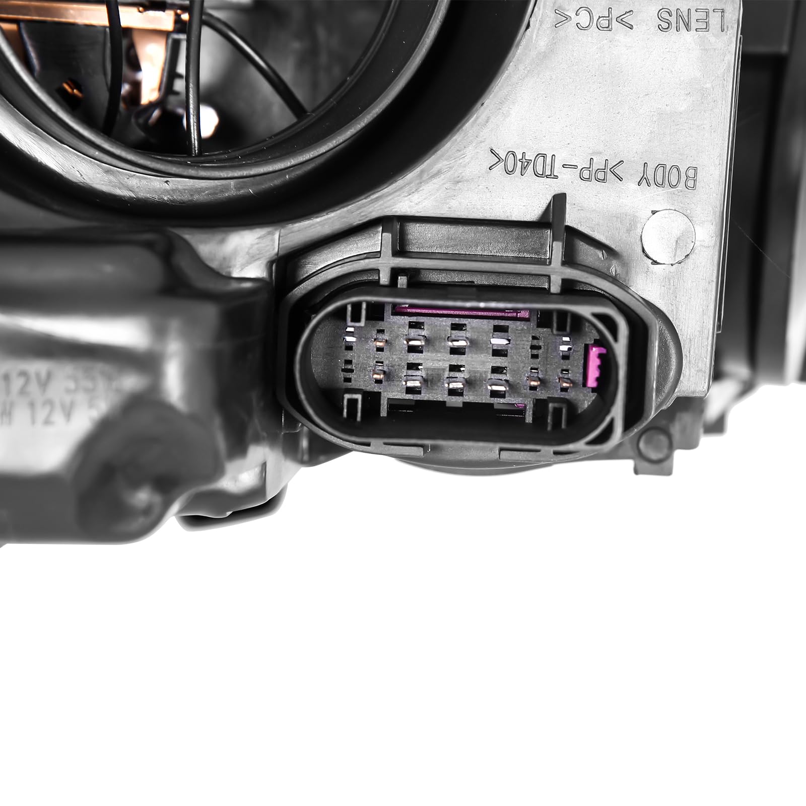Reinko headlight in hand for scale showing compact OEM fit and straightforward replacement