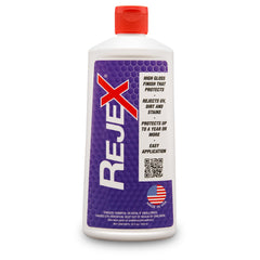 RejeX bottle front label showing product and benefit of easy application