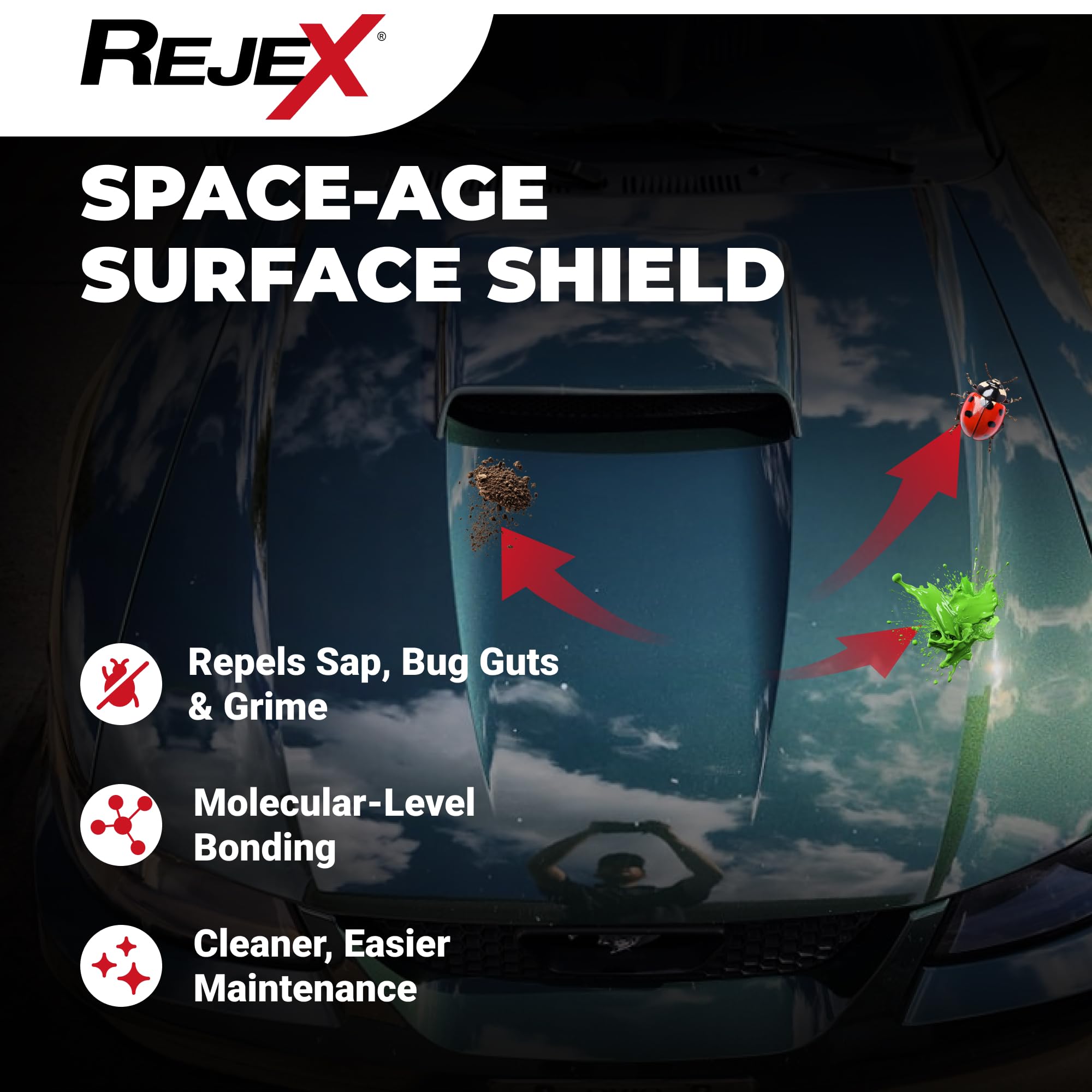 RejeX hand application close-up with pad delivering smooth finish quickly