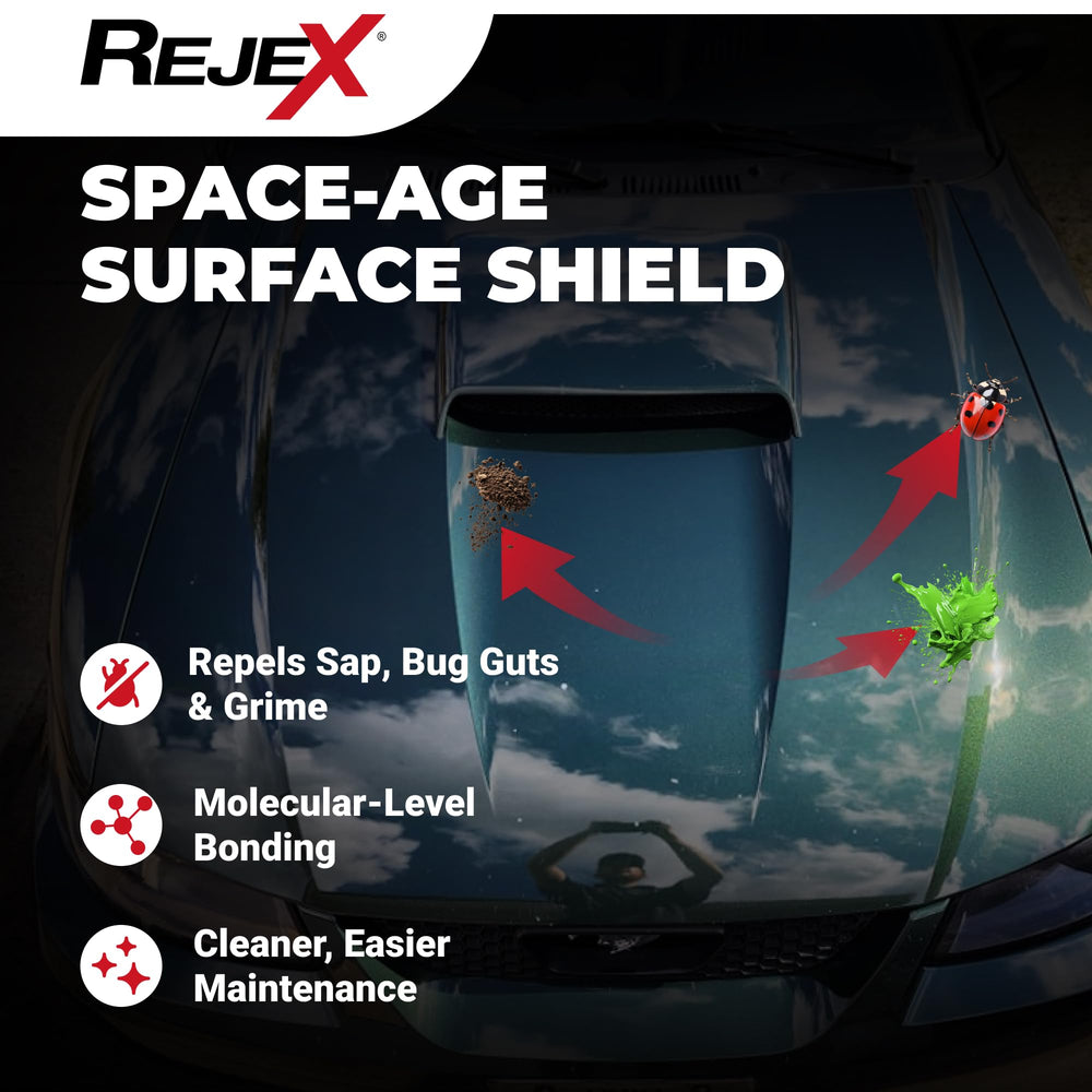 RejeX hand application close-up with pad delivering smooth finish quickly