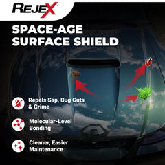 RejeX hand application close-up with pad delivering smooth finish quickly